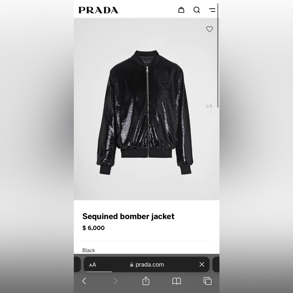 Black Prada Sequins Jacket